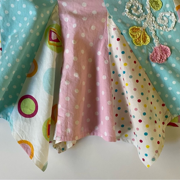 Beetlejuice Dress Size 12 Months New NWT Boutique boho handkerchief Baby girls - Picture 6 of 16